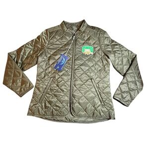 Ohio Bobcats Vantage Womens Quilted Jacket Green Lightweight Compressible Coat S